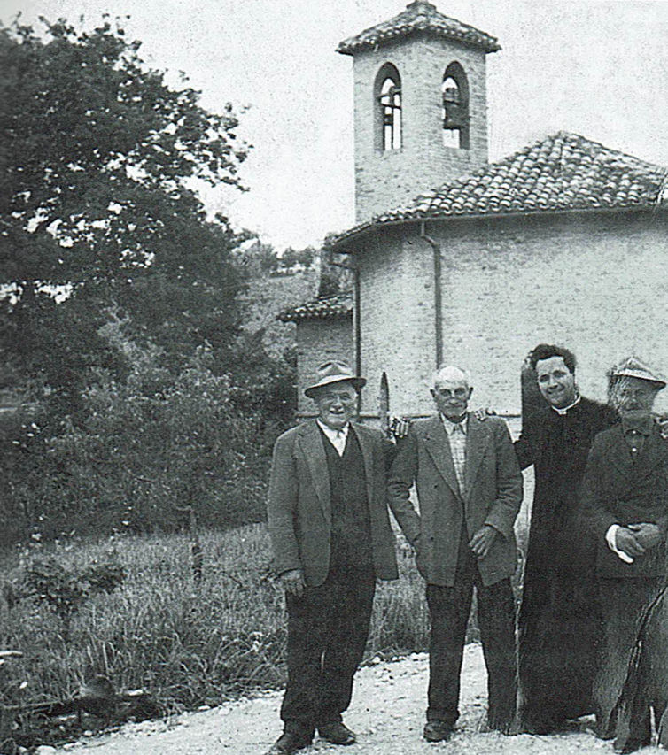 don Irio con Paolino Ventura, Eugenio Giuliani e Giuseppe Petrolati
