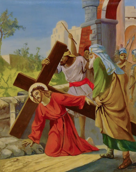 Gesù cade per la prima volta